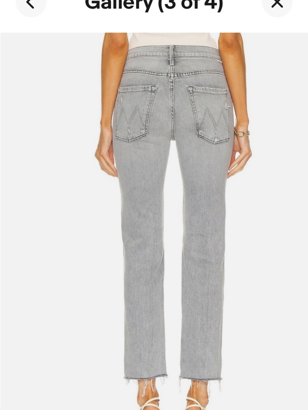 MOTHER THE SCRAPPER CUFF ANKLE FRAY IN SHADOWS IN THE GRASS Sz 24 - Picture 2 of 12